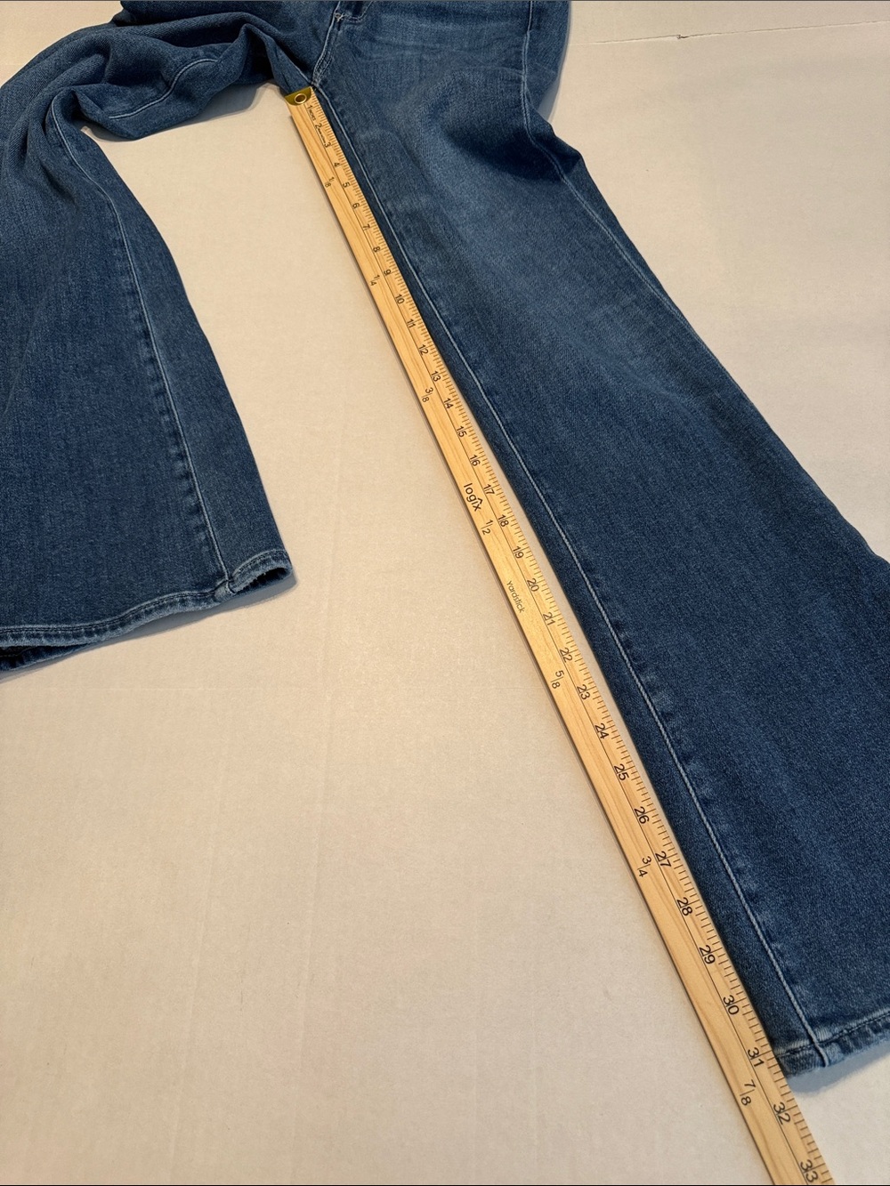Paige High Rise Laurel Canyon Bootcut Jean Medium Wash Zane Size 27 - Picture 7 of 16